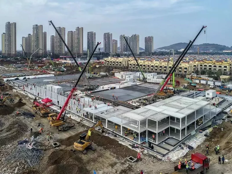 Foirgneamh Ospidéil Modúlach Struchtúr Cruach