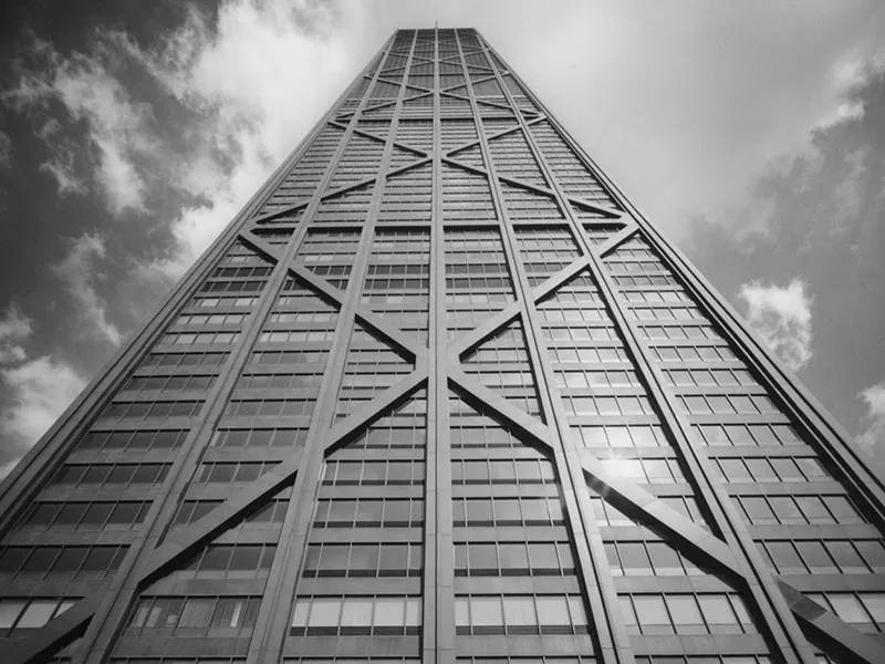 Skyscrapers frámaithe cruach